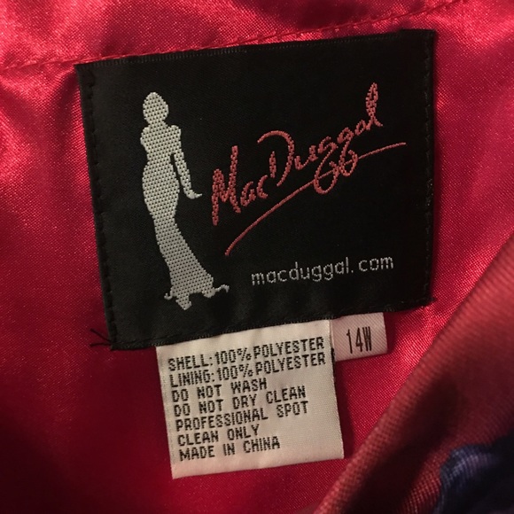 Mac Duggal 77314F Burgundy Floral Fit & Flare Dress - Picture 10 of 15